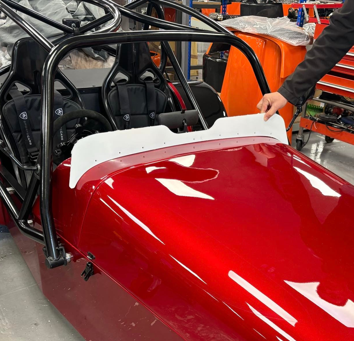 MK Indy Full Width Clear Race Aeroscreen Wind Deflector Transparent