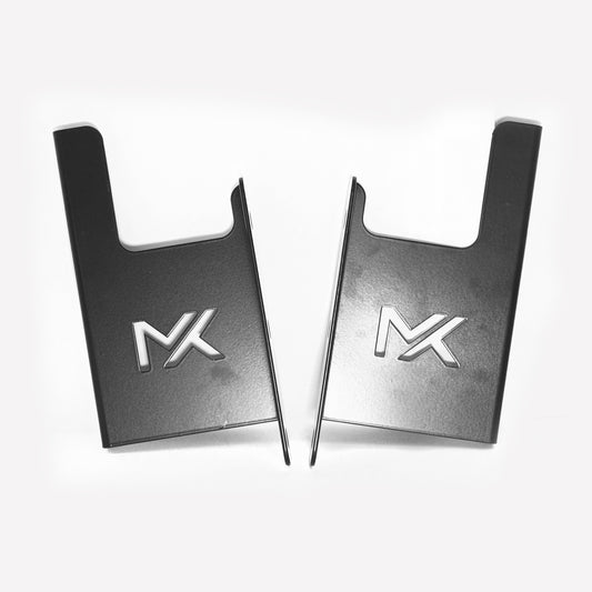 MK Indy R Radiator Brackets - Black (Pair)