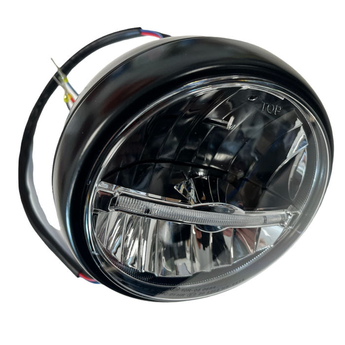 Caterham Style 5.3/4" LED Headlight Lamp Black UK (Single)