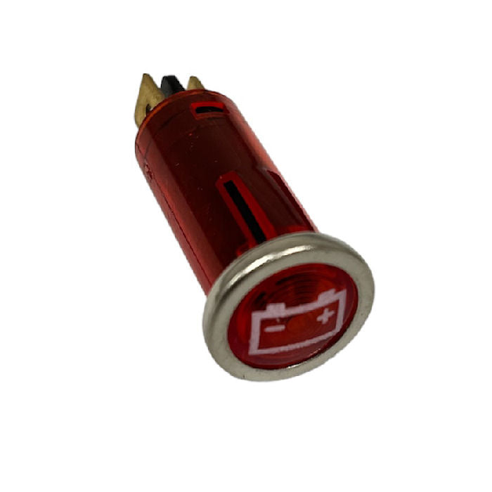 Chrome Bezel Battery Warning Light Red