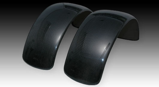 Dax Rush Style Rounded Front Cycle Wing Mudguards 15" GRP (Pair)