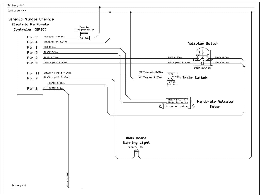 Electronic Electric Parking Handbrake Kit