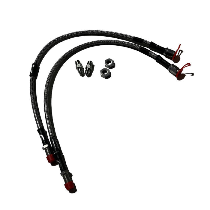 Goodrich Braided Brake Lines with M10 x 1 to 1/8npt For Wilwood Calipers (Pair)