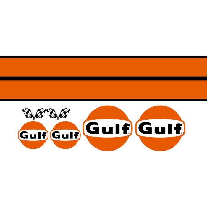 Gulf Decal Vinyl Sticker Kit