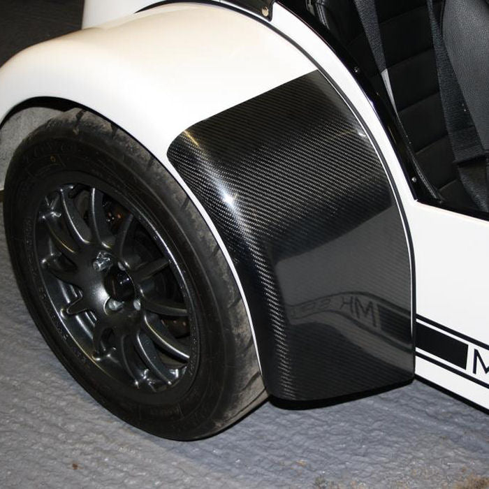 Rear Wheel Arch Wrap Around Stone Guards Carbon (Pair)