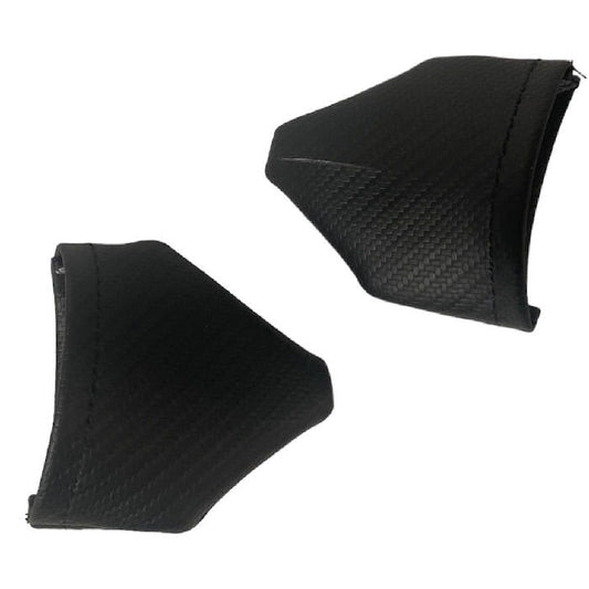 IVA Compliant Seat Belt Harness Fixing Covers Carbon Vinyl (Pair)
