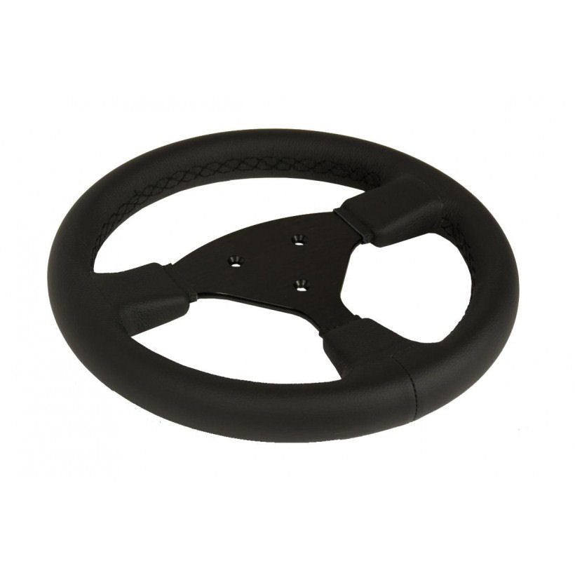 Race Steering Wheel 270mm Black Leather 