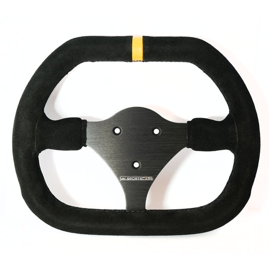 Race Steering Wheel Double D Shape 270mm Black Suede