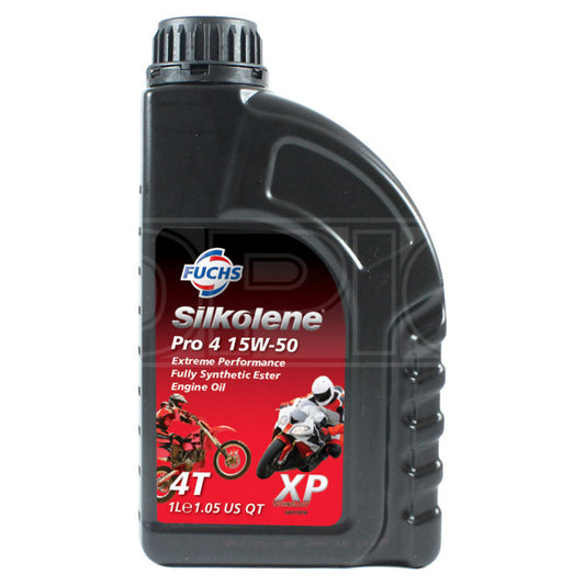 Silkolene PRO 4 15w-50 XP Fully Synthetic Ester Bike Engine Oil - 1 Litres (Lube Cube)
