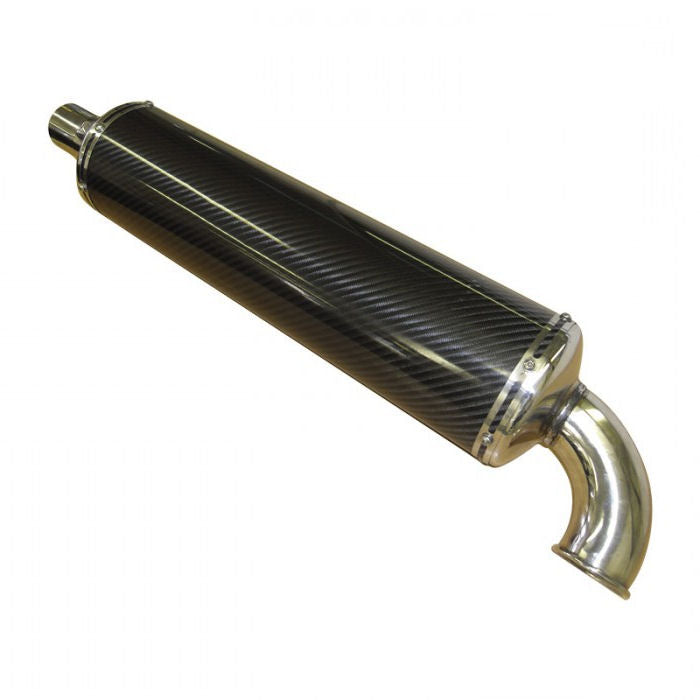 Universal 6" Diameter Carbon Fibre Exhaust Silencer 2.5"