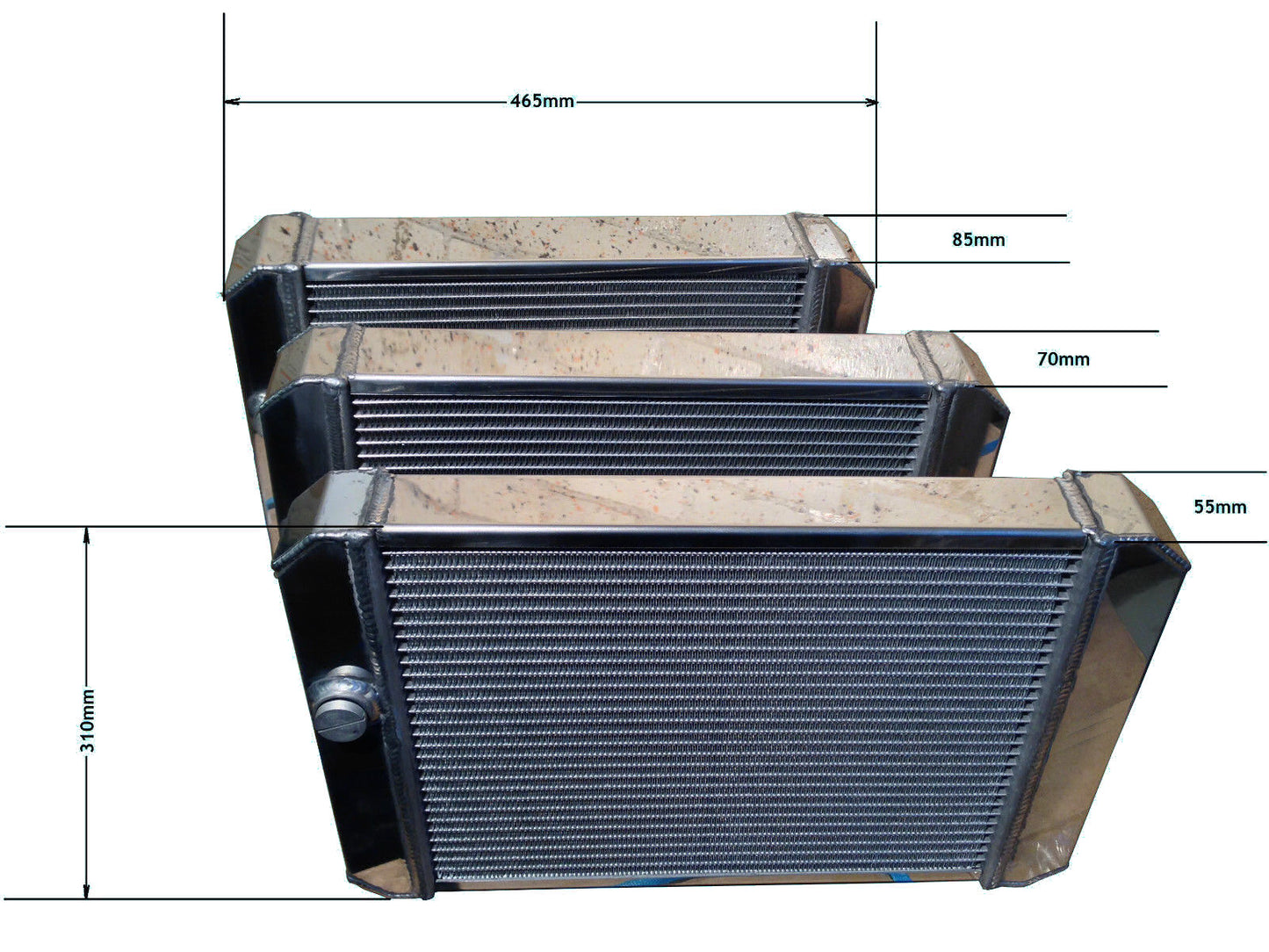 Universal Aluminium Radiator - 55mm Core