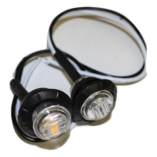 Universal LED Button Side Indicator Repeater Clear (Pair)