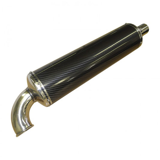 Universal 6" Diameter Carbon Fibre Exhaust Silencer 2.5"