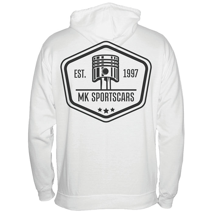 MK Gas Station Design Hoodie White