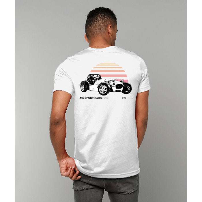 MK RX-5 T-Shirt White Rising Sun Print
