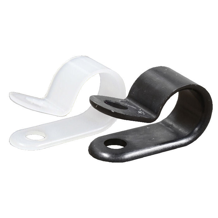 Nylon Fuel Pipe P Clip Black 8mm 5/16" (Pack of 30)