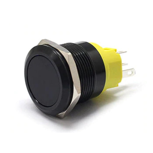 Push Button Round 22mm Blank Switch Black Latching