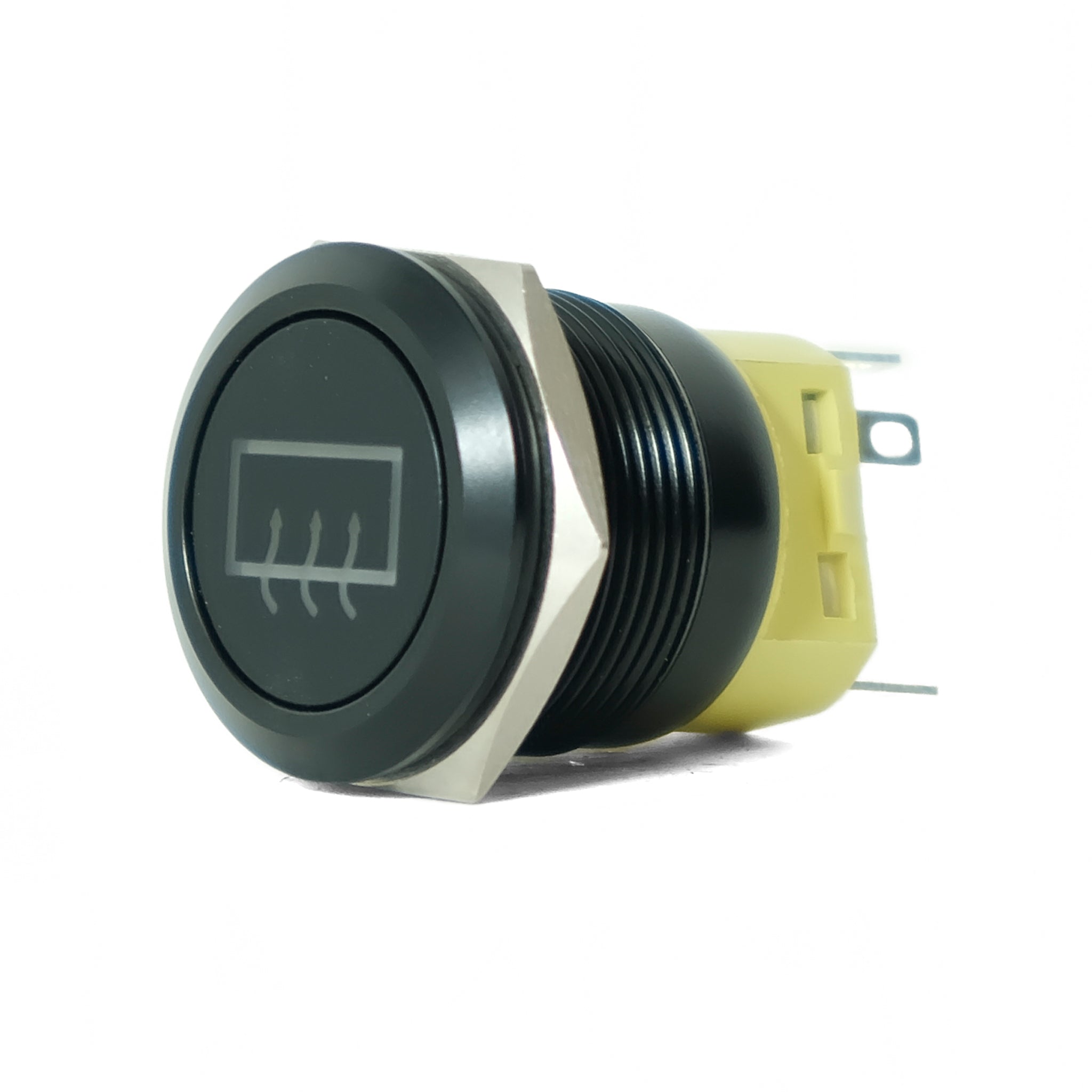 Push Button Round 22mm Heater Switch Black Latching – Kit Car Direct