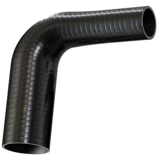 Silicone Hose 38-32mm Diameter 90 Degree Reducing Elbow Bend (Black)