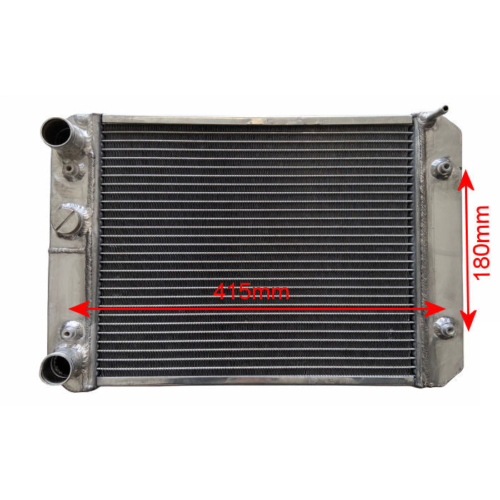 Uad Radiators Universal Aluminium Radiator 70mm Core 25mm Outlet TRBL - Black – Kit ...